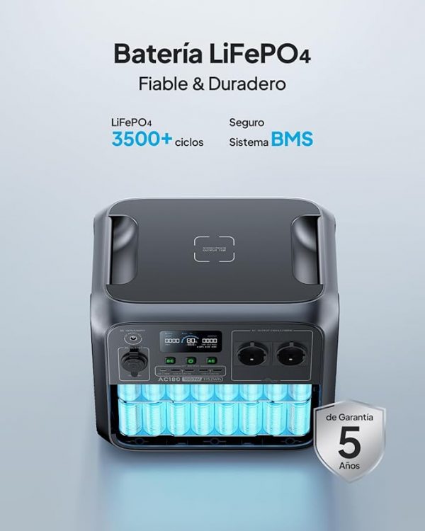 Bluetti AC180, generador eléctrico solar, energía limpia