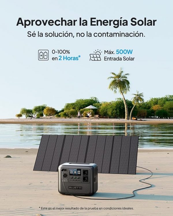 Bluetti AC70 generador solar, energía limpia