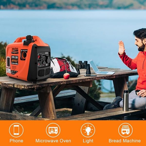 Aivolt 1400W: grupo electrógeno portátil, inverter y silencioso.