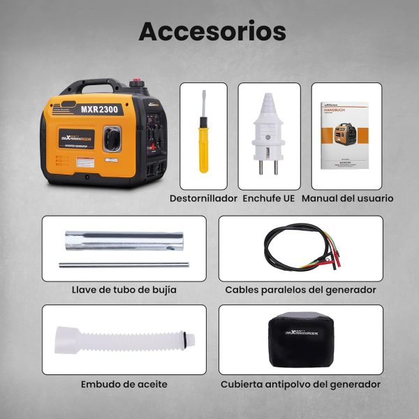 Grupo electrógeno maXpeedingrods 2300W, portátil y silencioso
